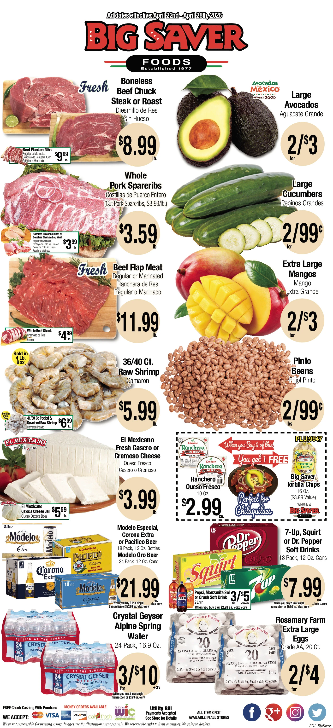 Big Saver Foods weekly ad page 1