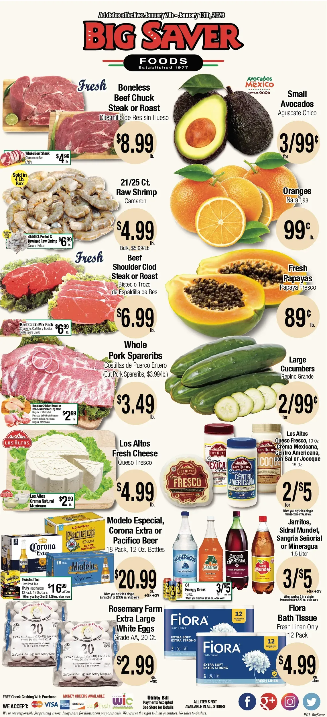 Big Saver Foods weekly ad page 1