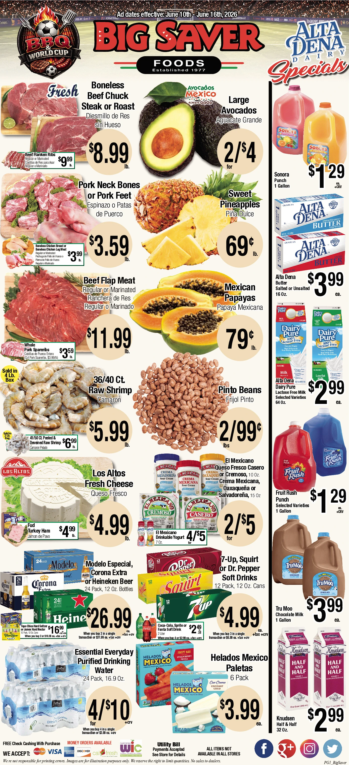 Big Saver Foods weekly ad page 1