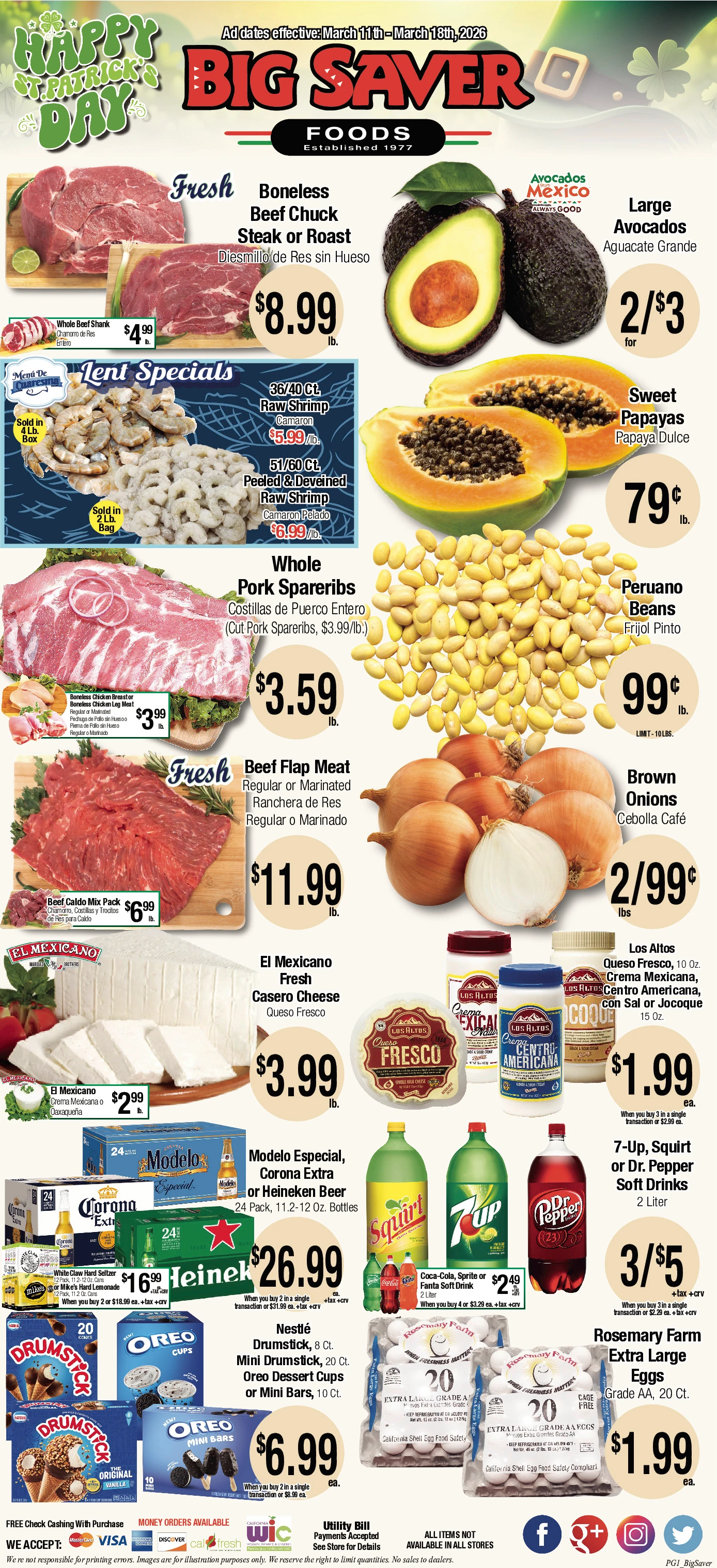 Big Saver Foods weekly ad page 1