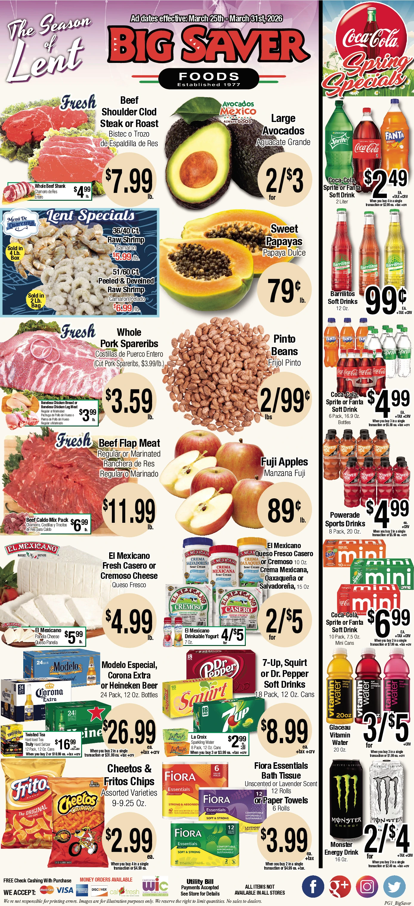 Big Saver Foods weekly ad page 1