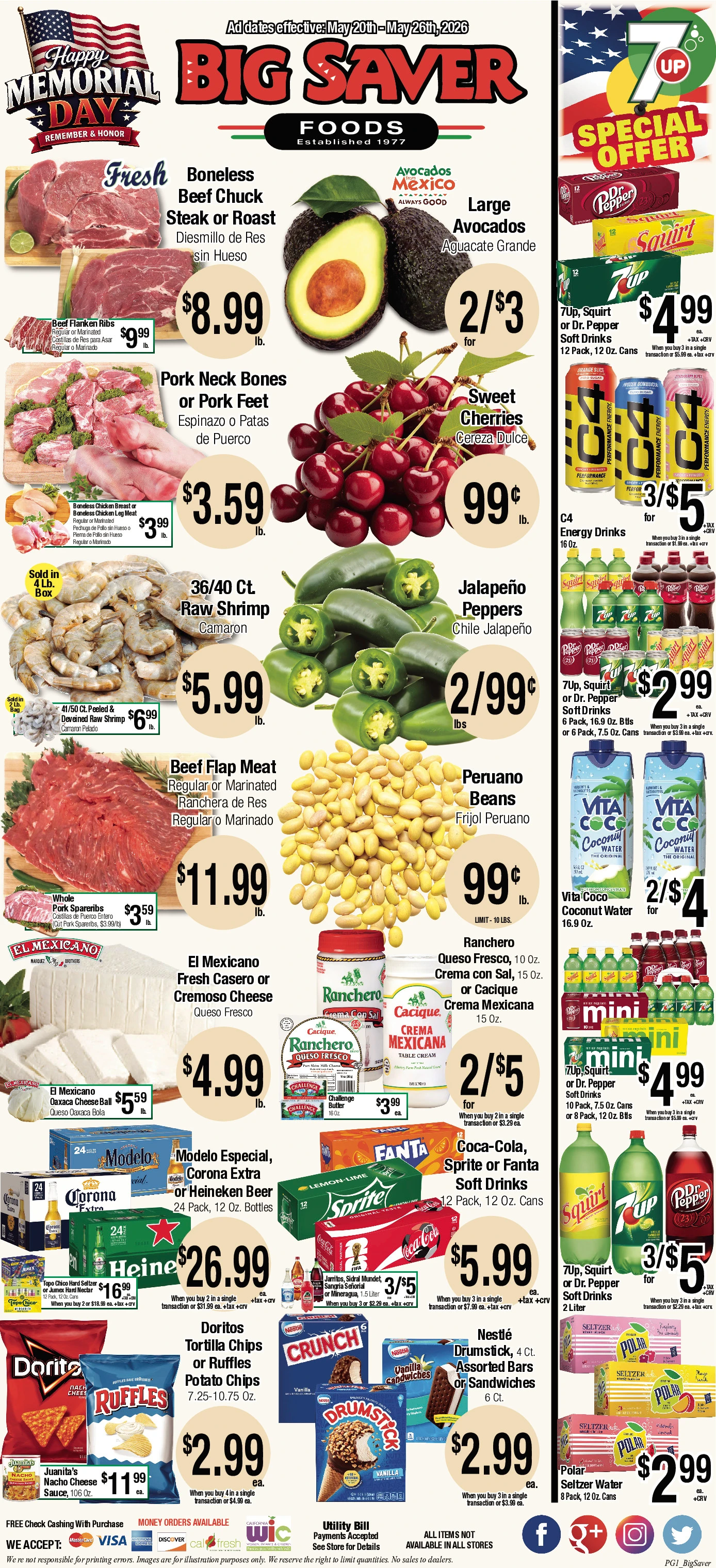 Big Saver Foods weekly ad page 1
