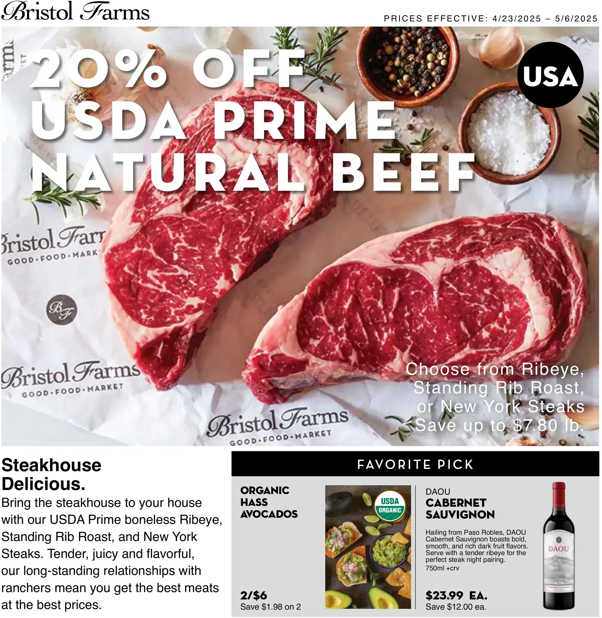 Bristol Farms weekly ad page 1
