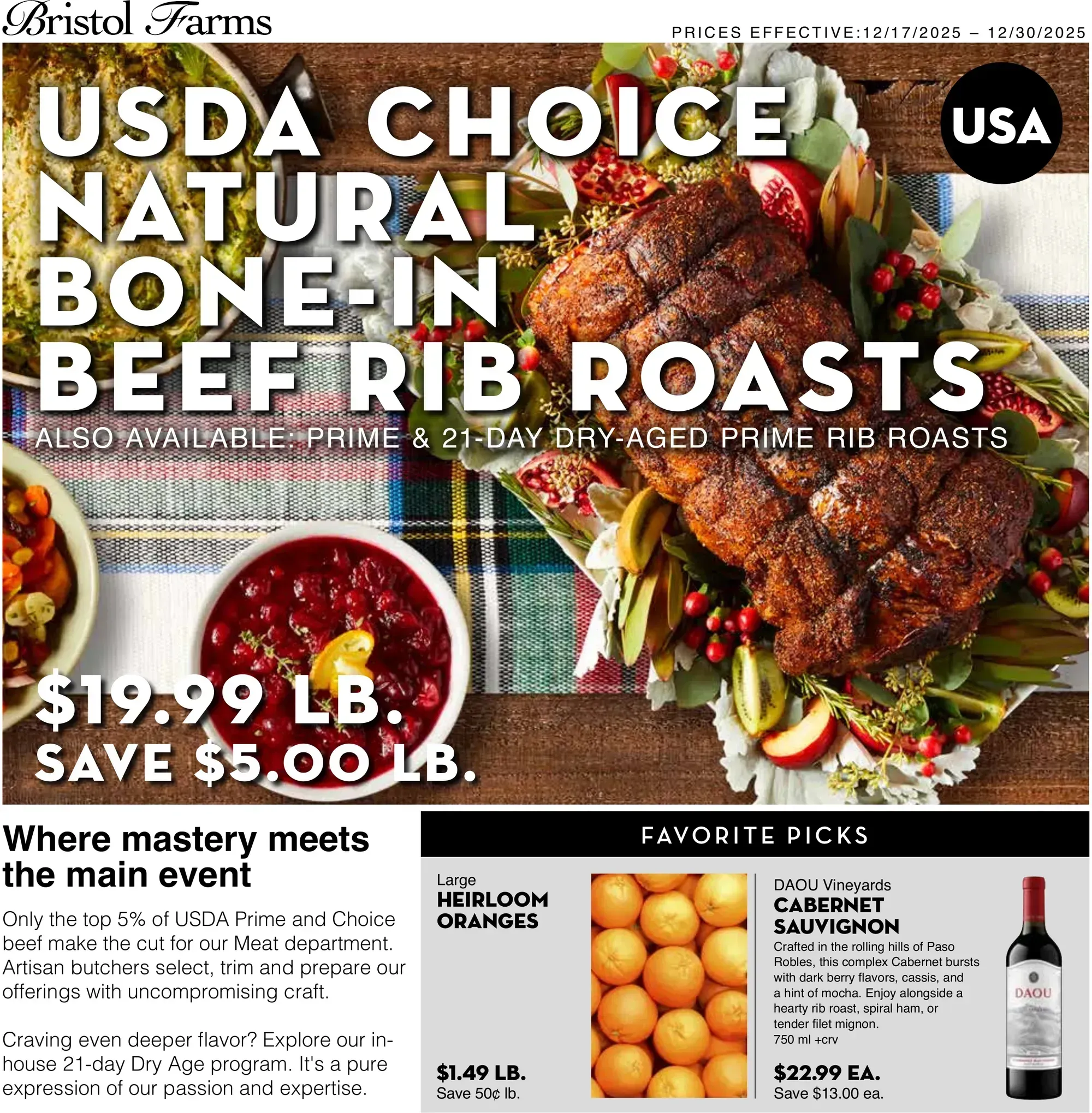 Bristol Farms weekly ad page 1