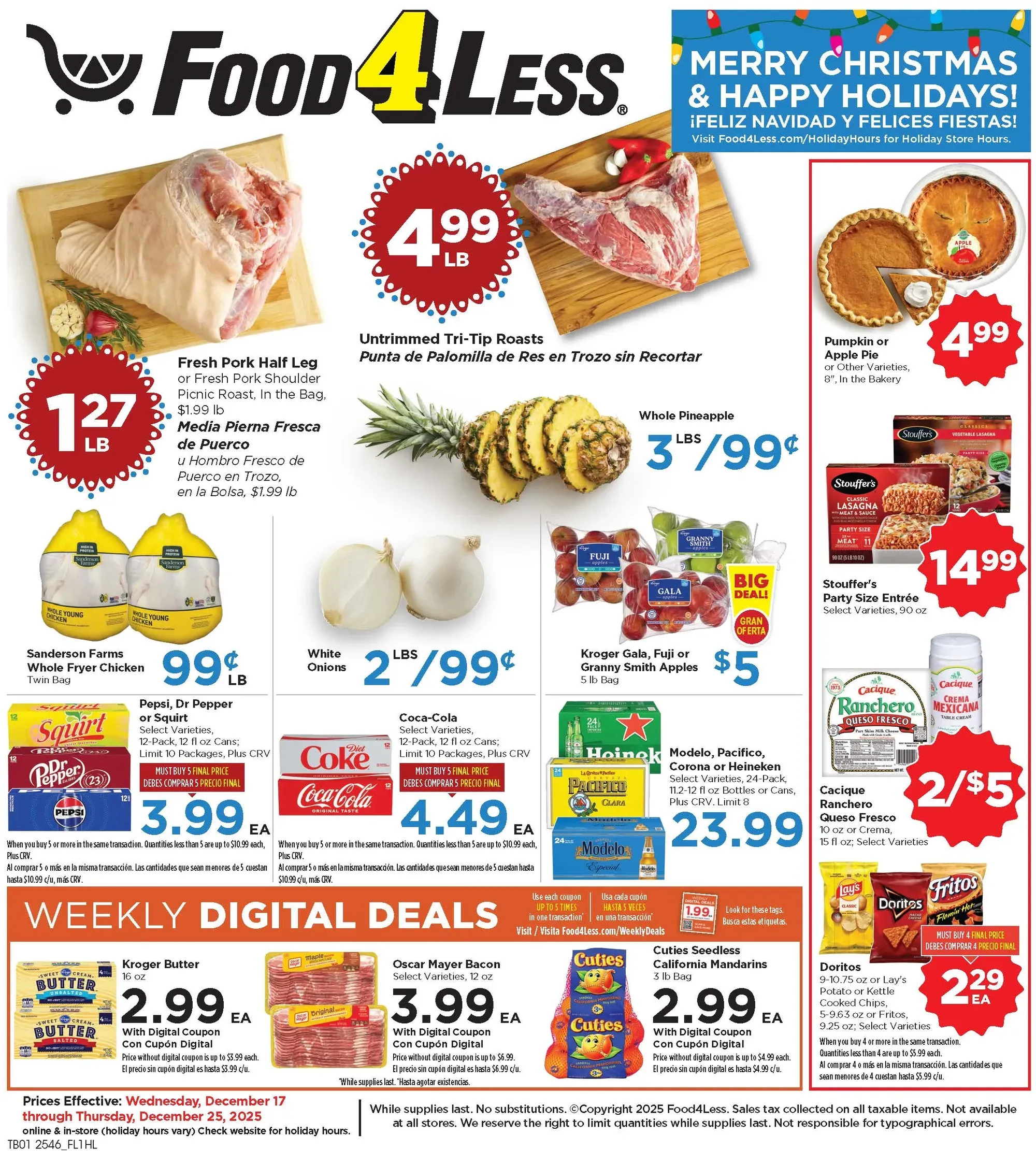 Food 4 Less weekly ad page 1