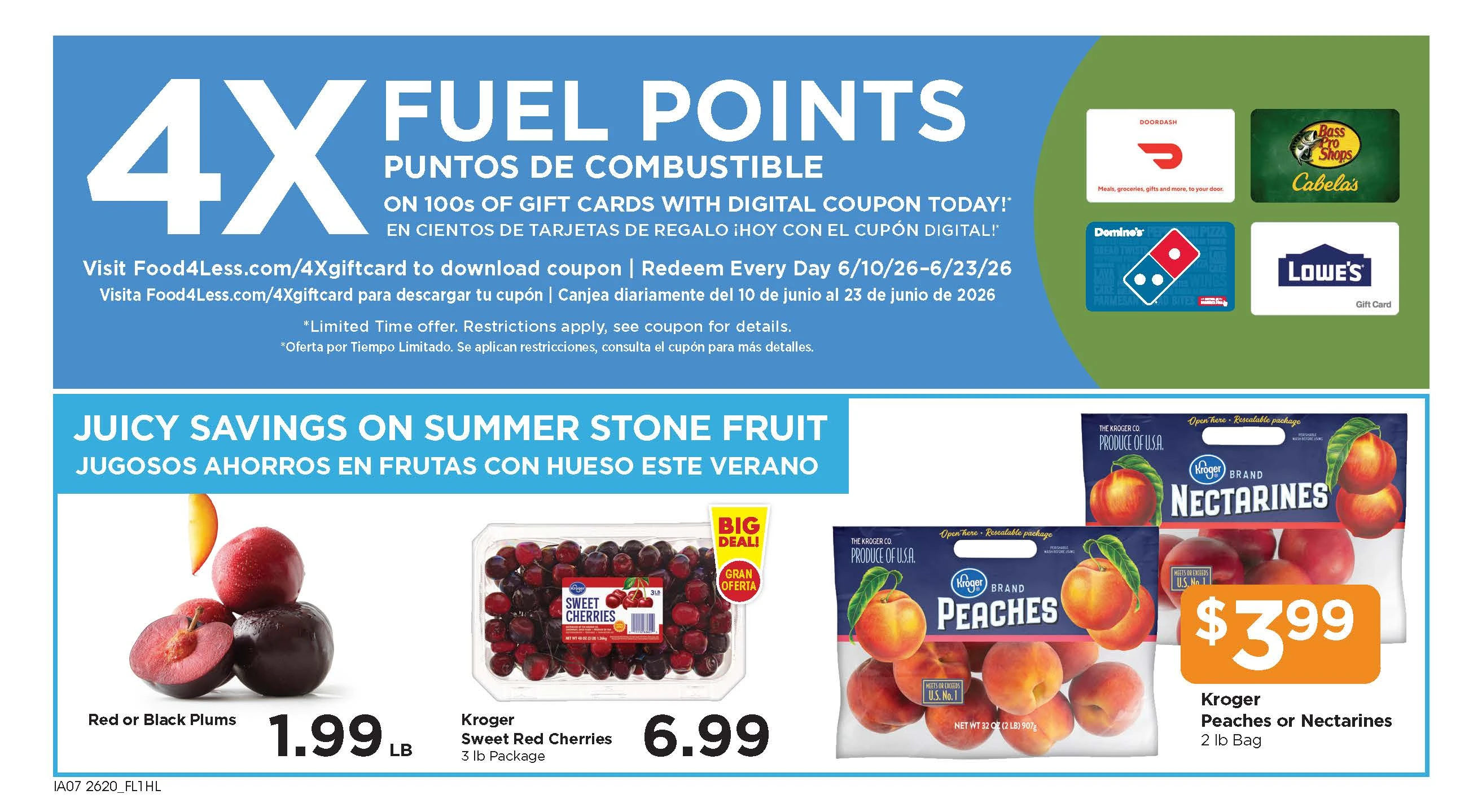 Food 4 Less weekly ad page 1