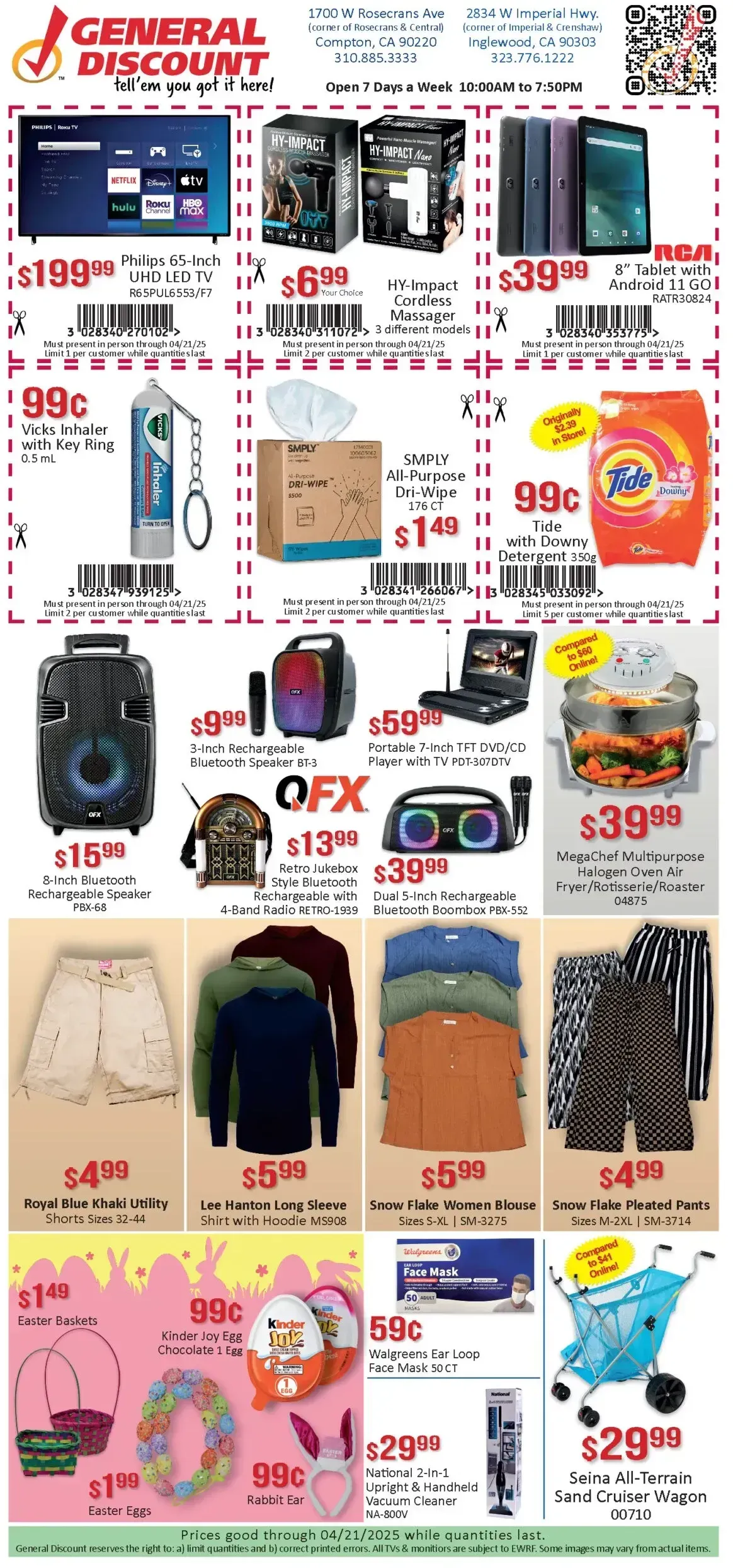 General Discount weekly ad page 1