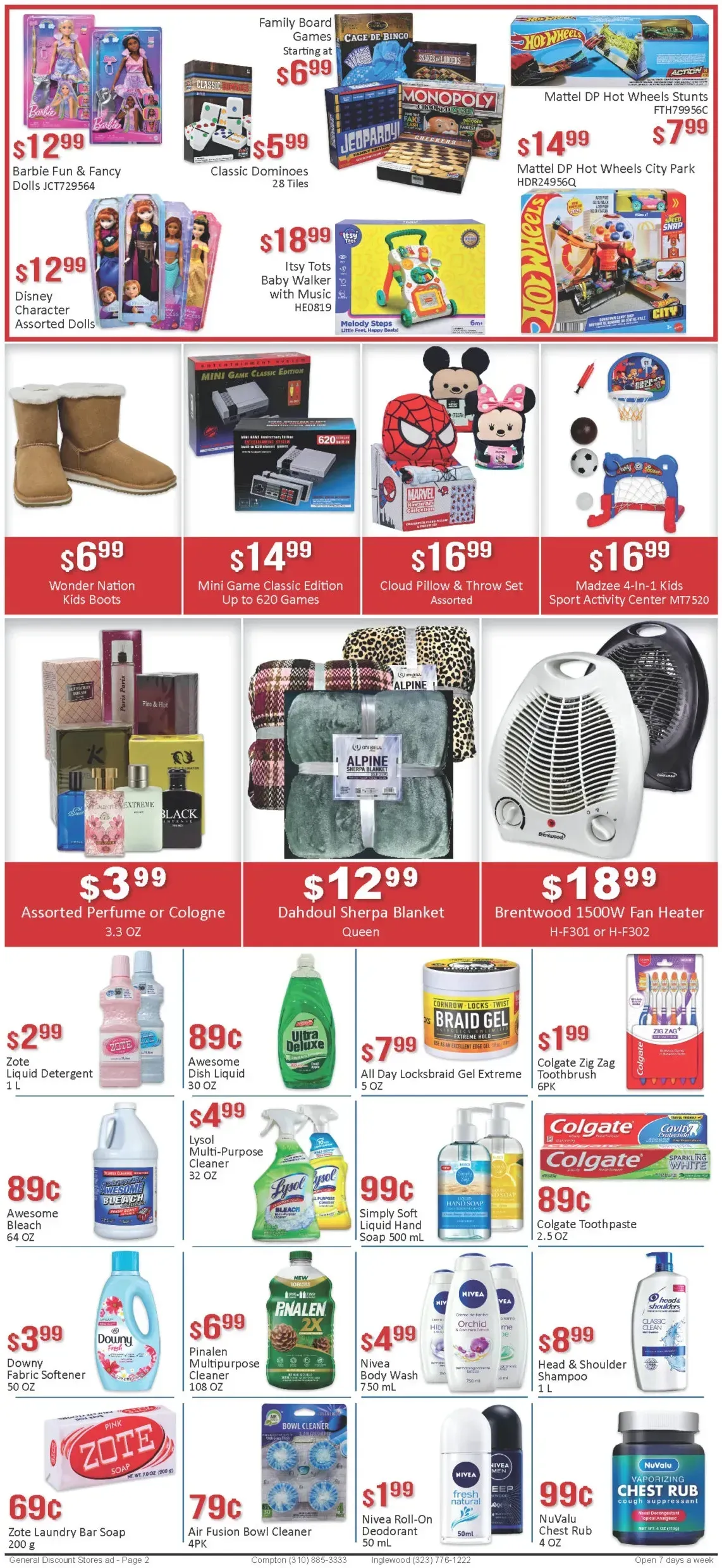 General Discount weekly ad page 1