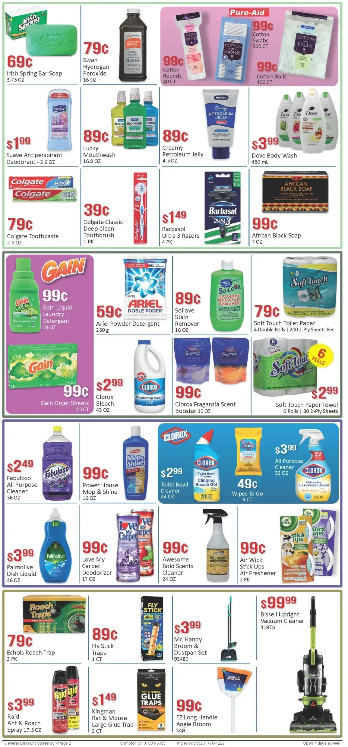 General Discount weekly ad page 1