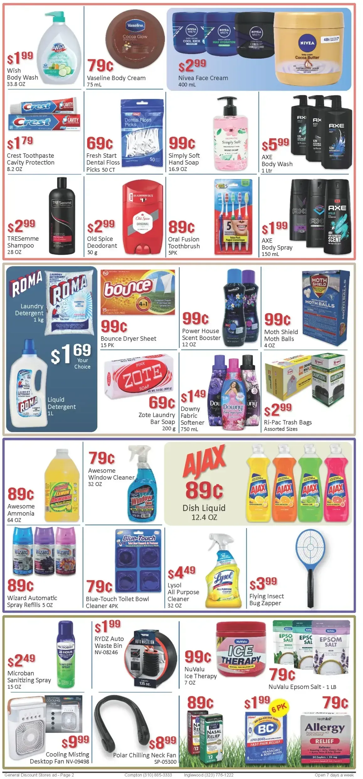 General Discount weekly ad page 1