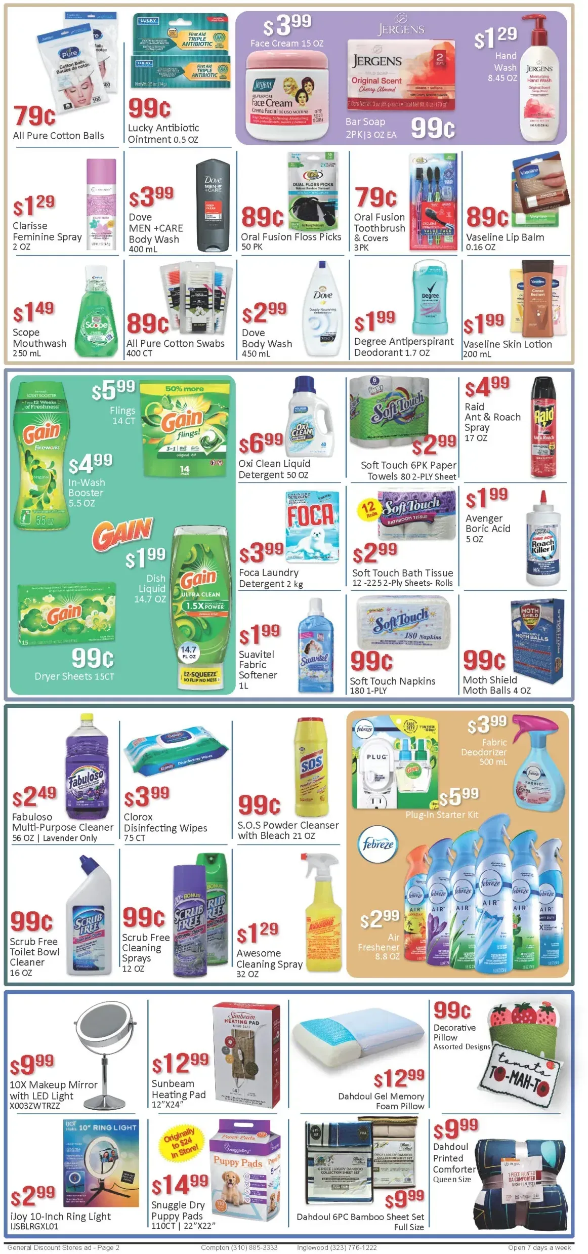 General Discount weekly ad page 1