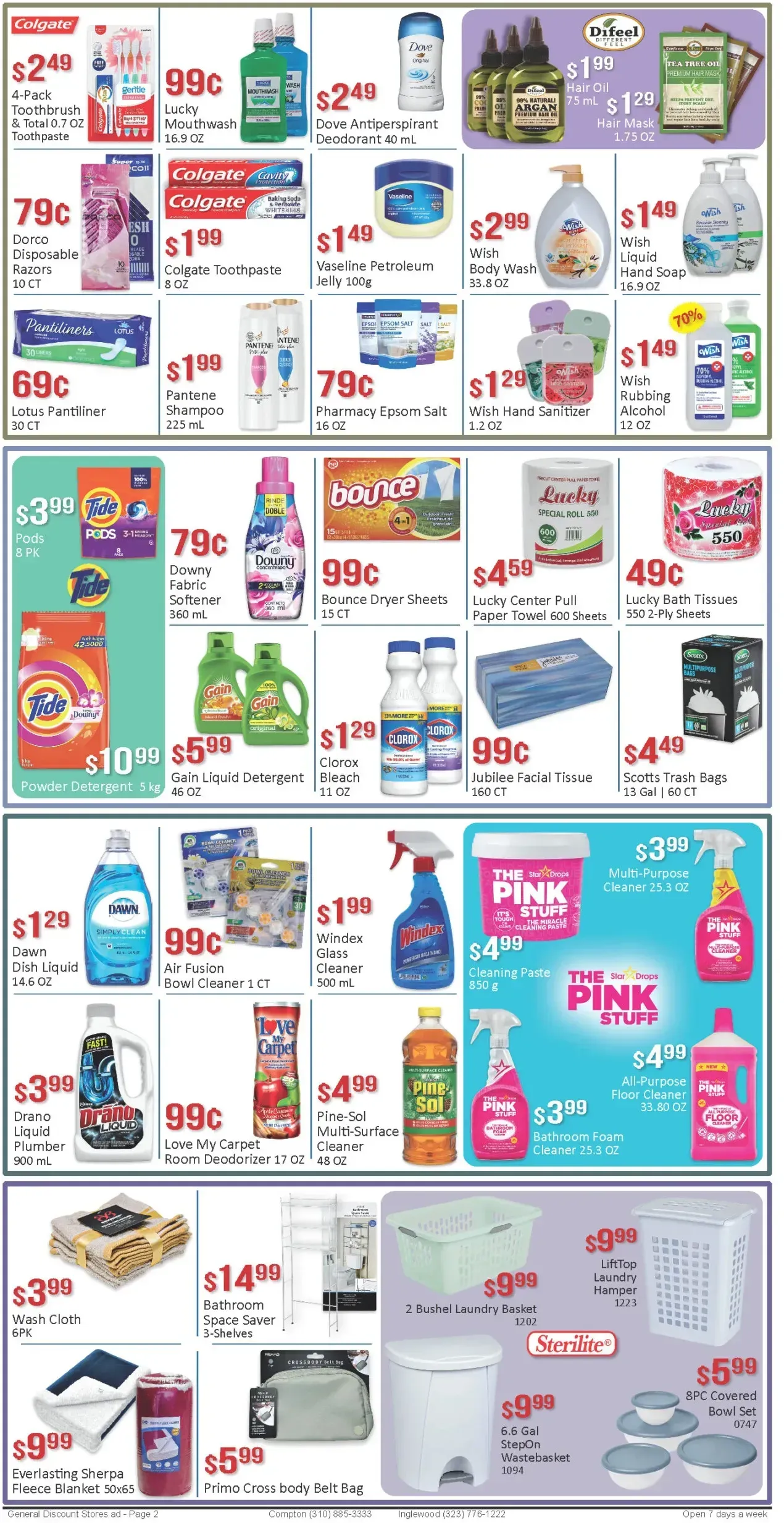 General Discount weekly ad page 1
