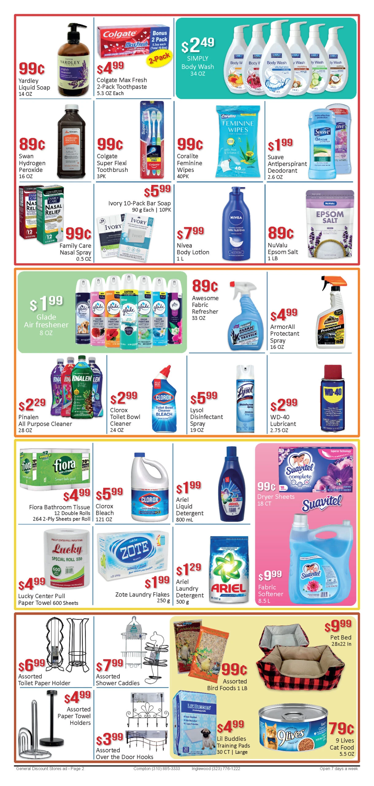 General Discount weekly ad page 1