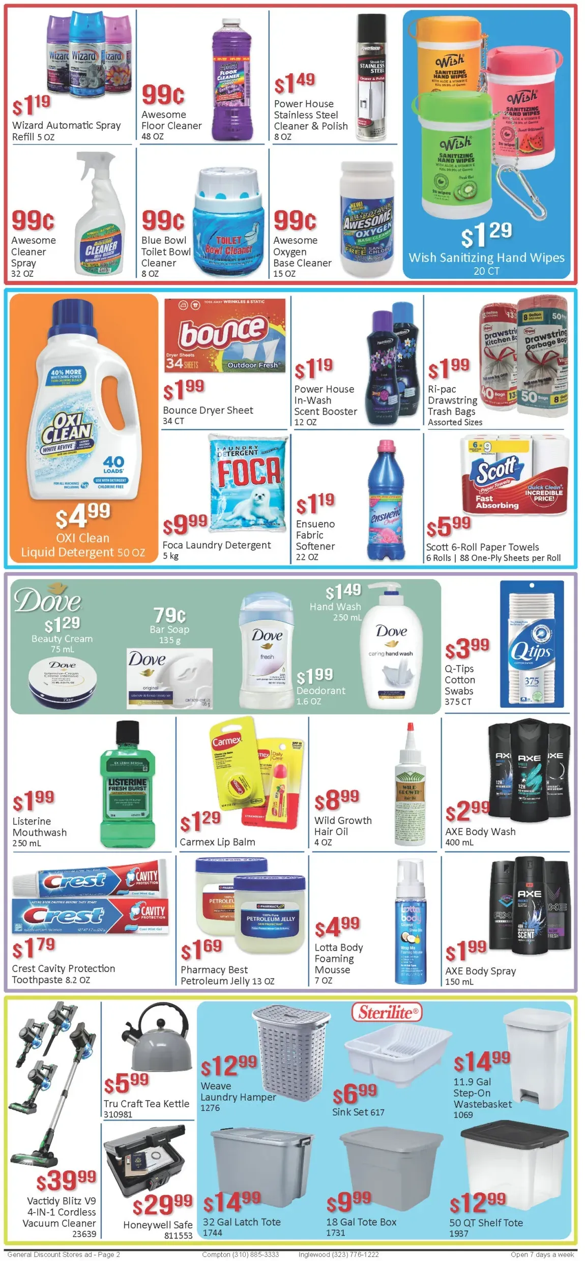 General Discount weekly ad page 1