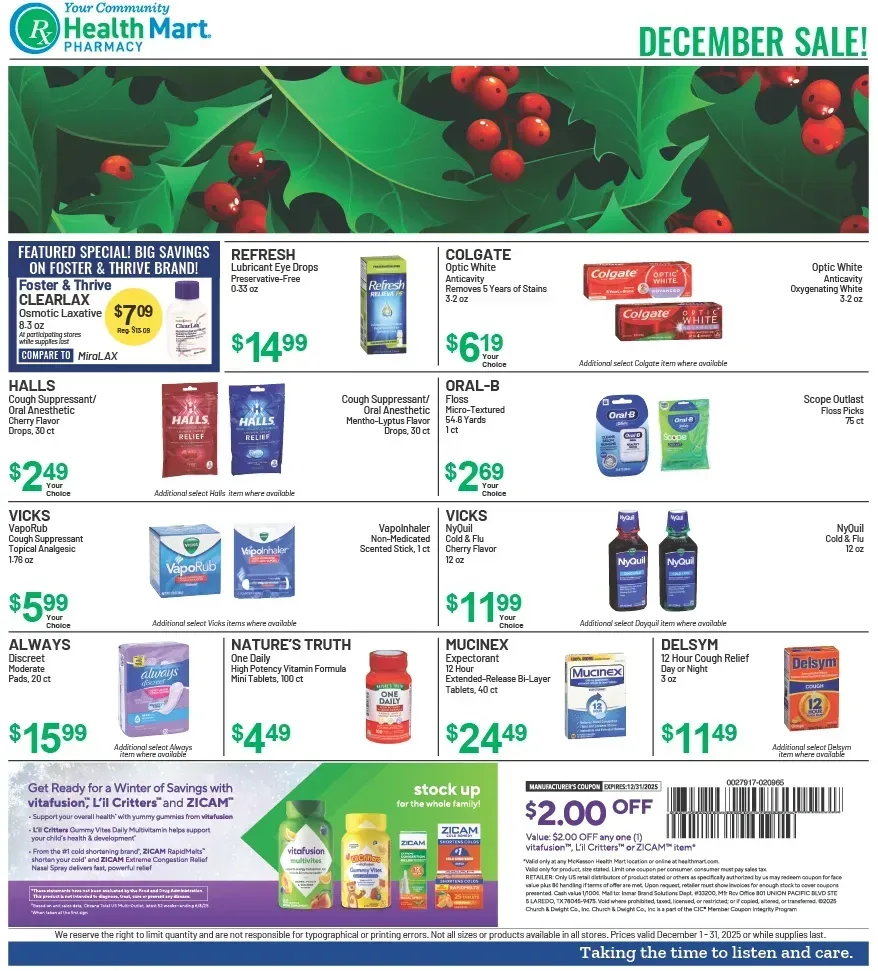 Health Mart Pharmacy weekly ad page 1