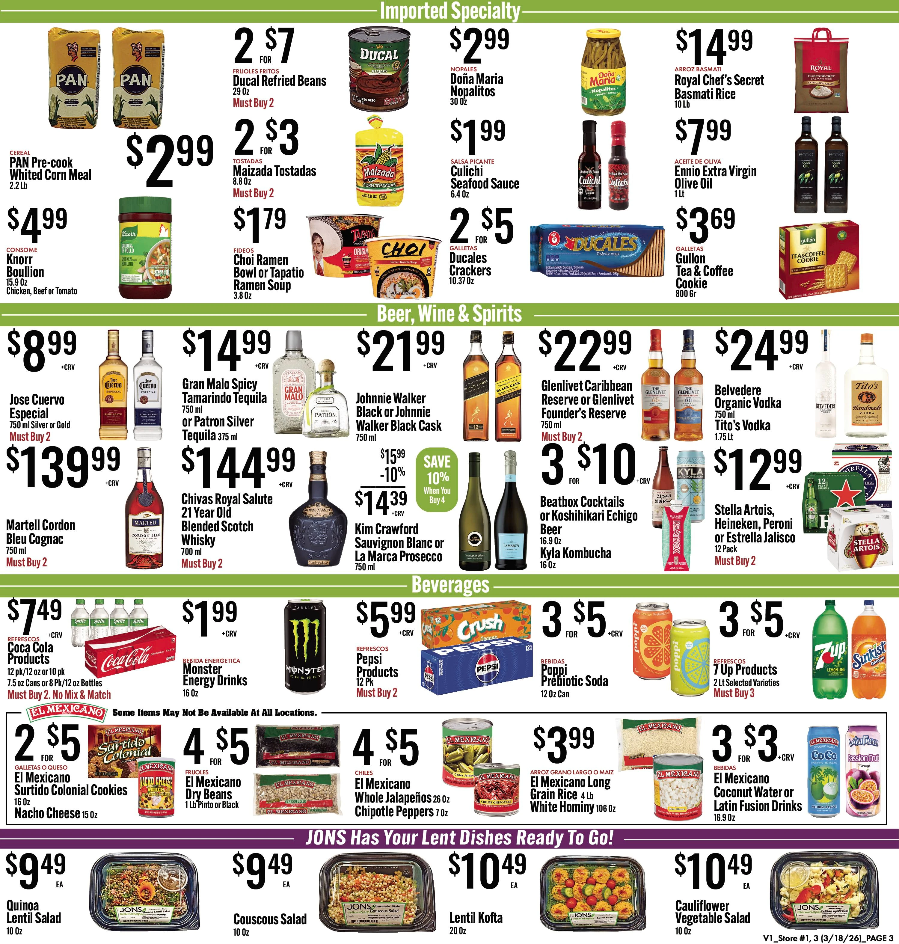 JONS Fresh Marketplace weekly ad page 1