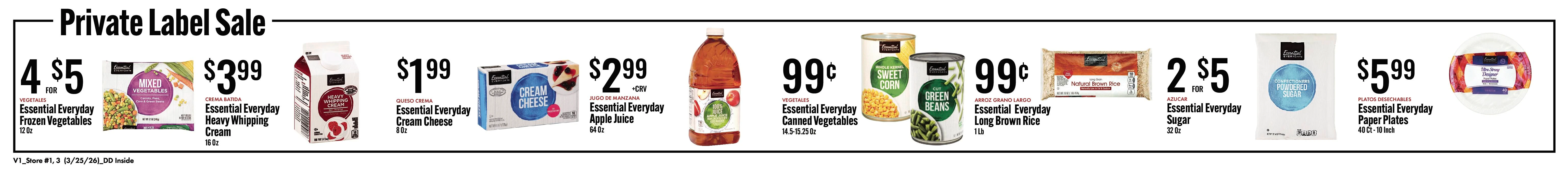 JONS Fresh Marketplace weekly ad page 1