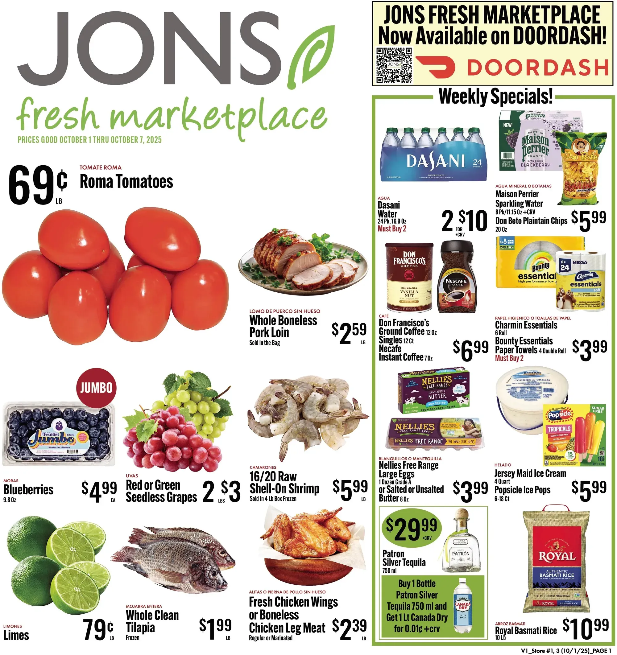 Jons International Marketplace weekly ad page 1