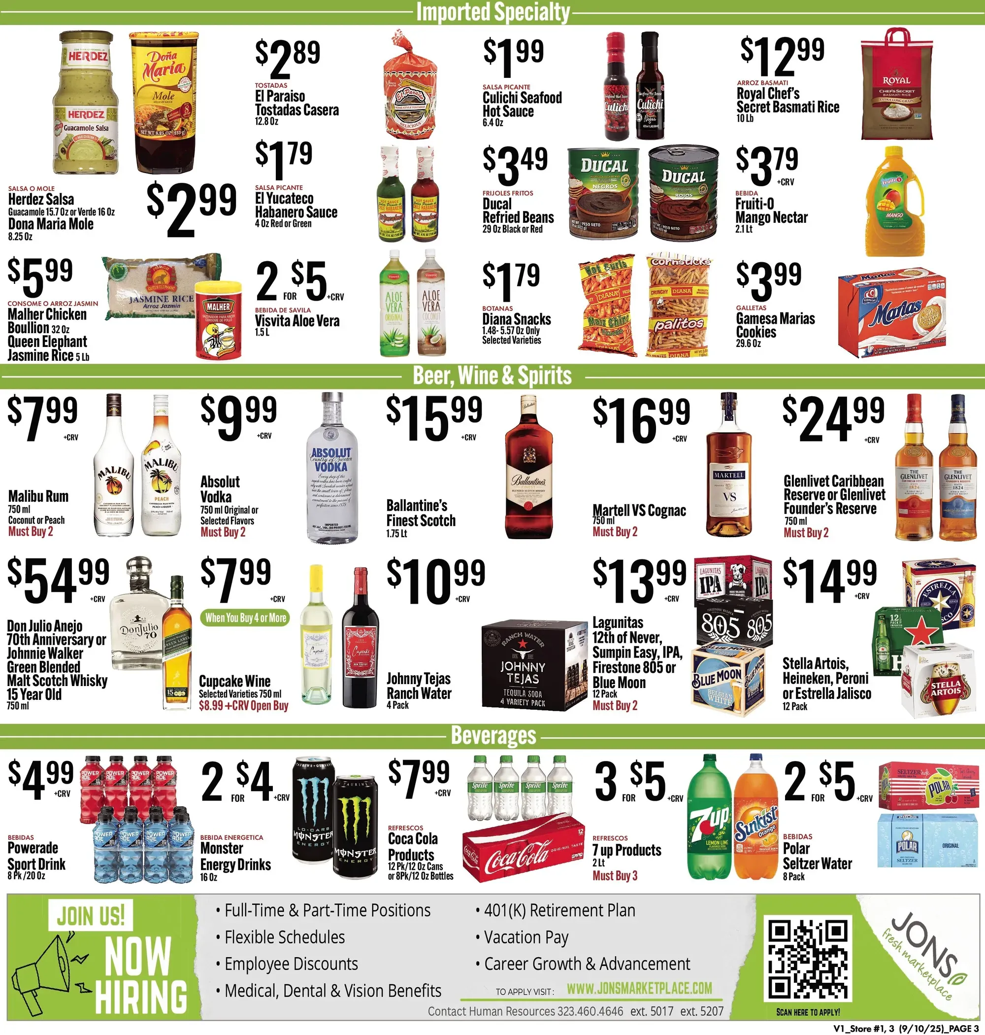 Jons International Marketplace weekly ad page 1