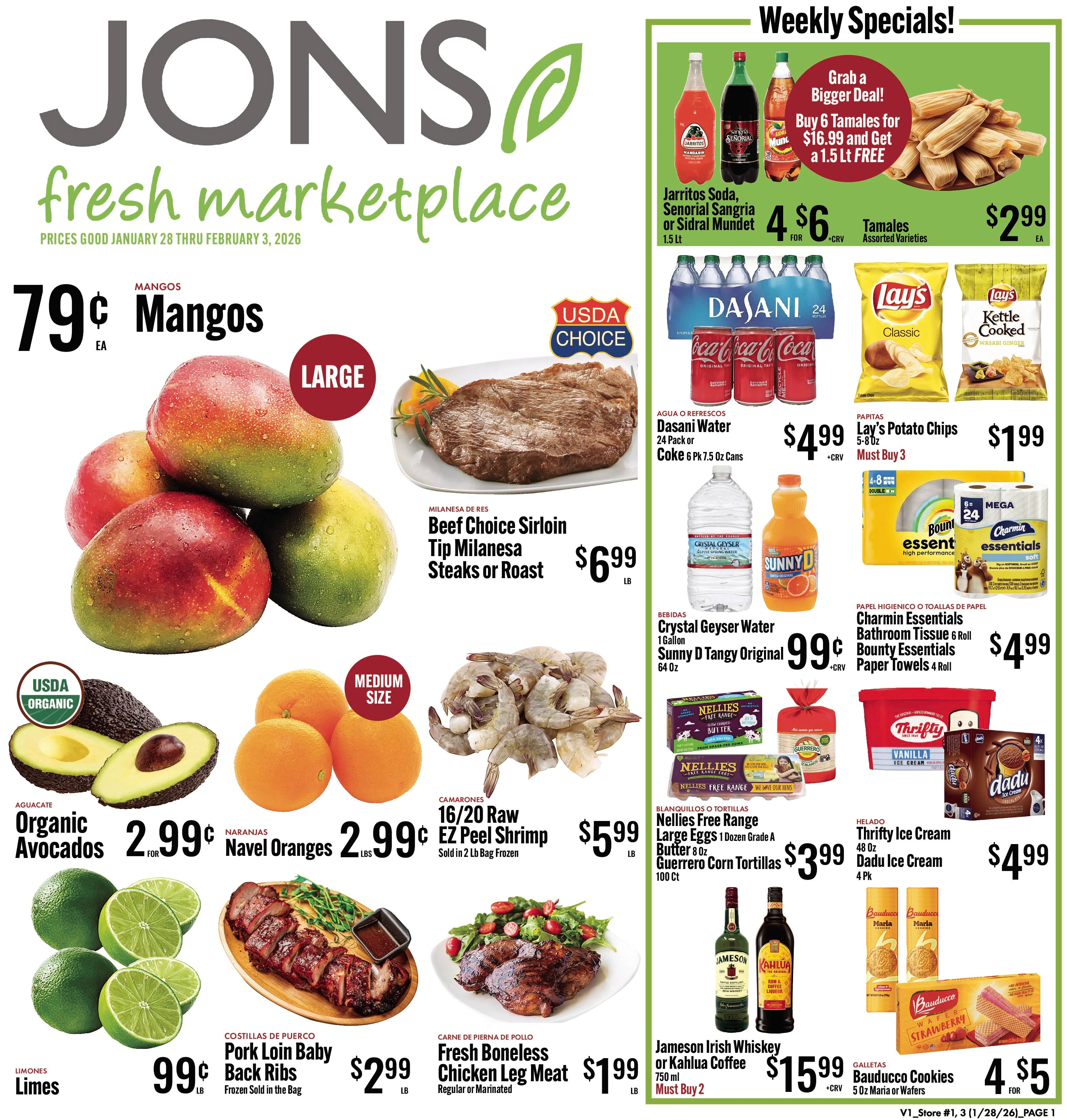 Jons International Marketplace weekly ad page 1