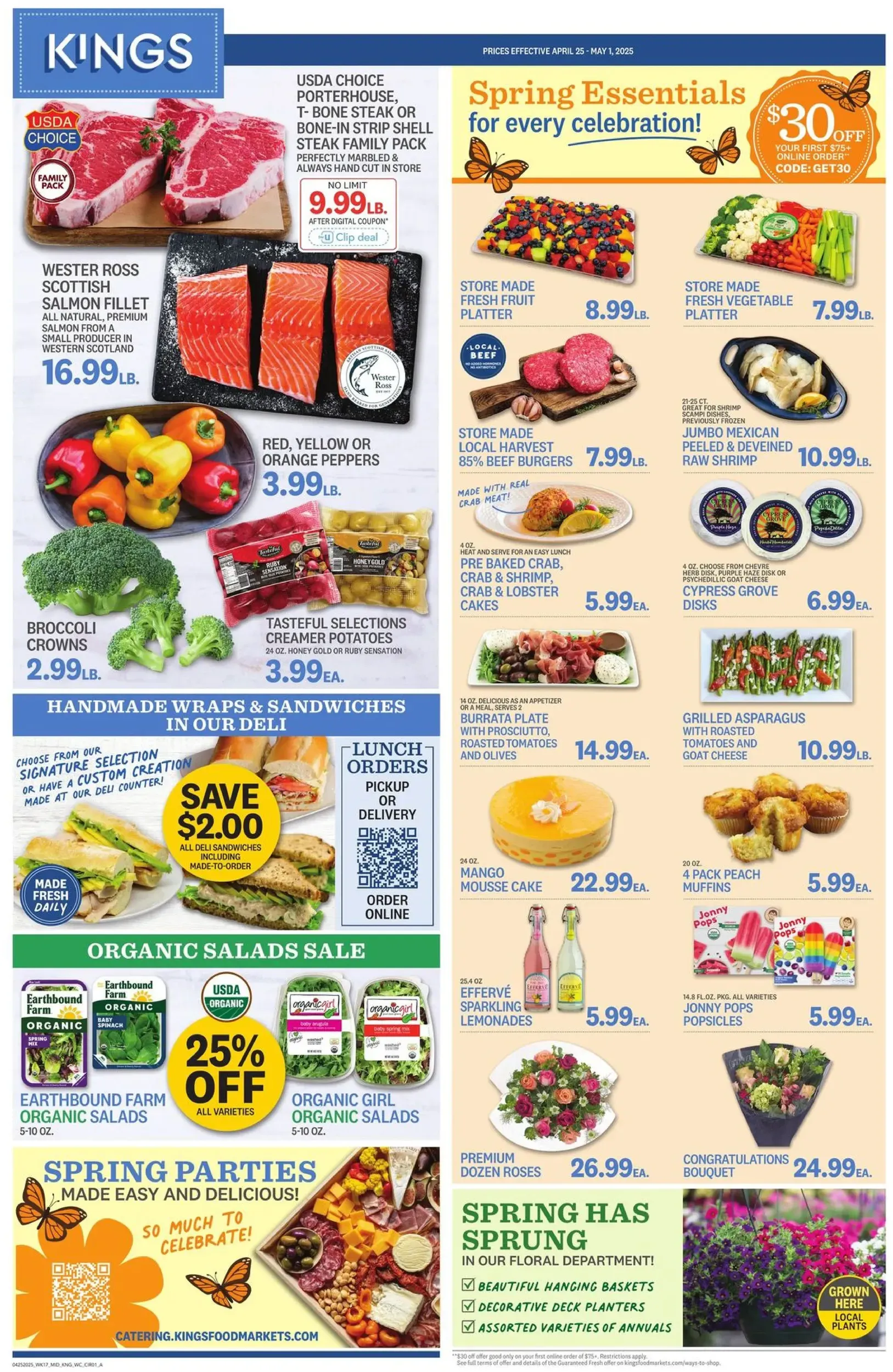 Kings Food Markets weekly ad page 1