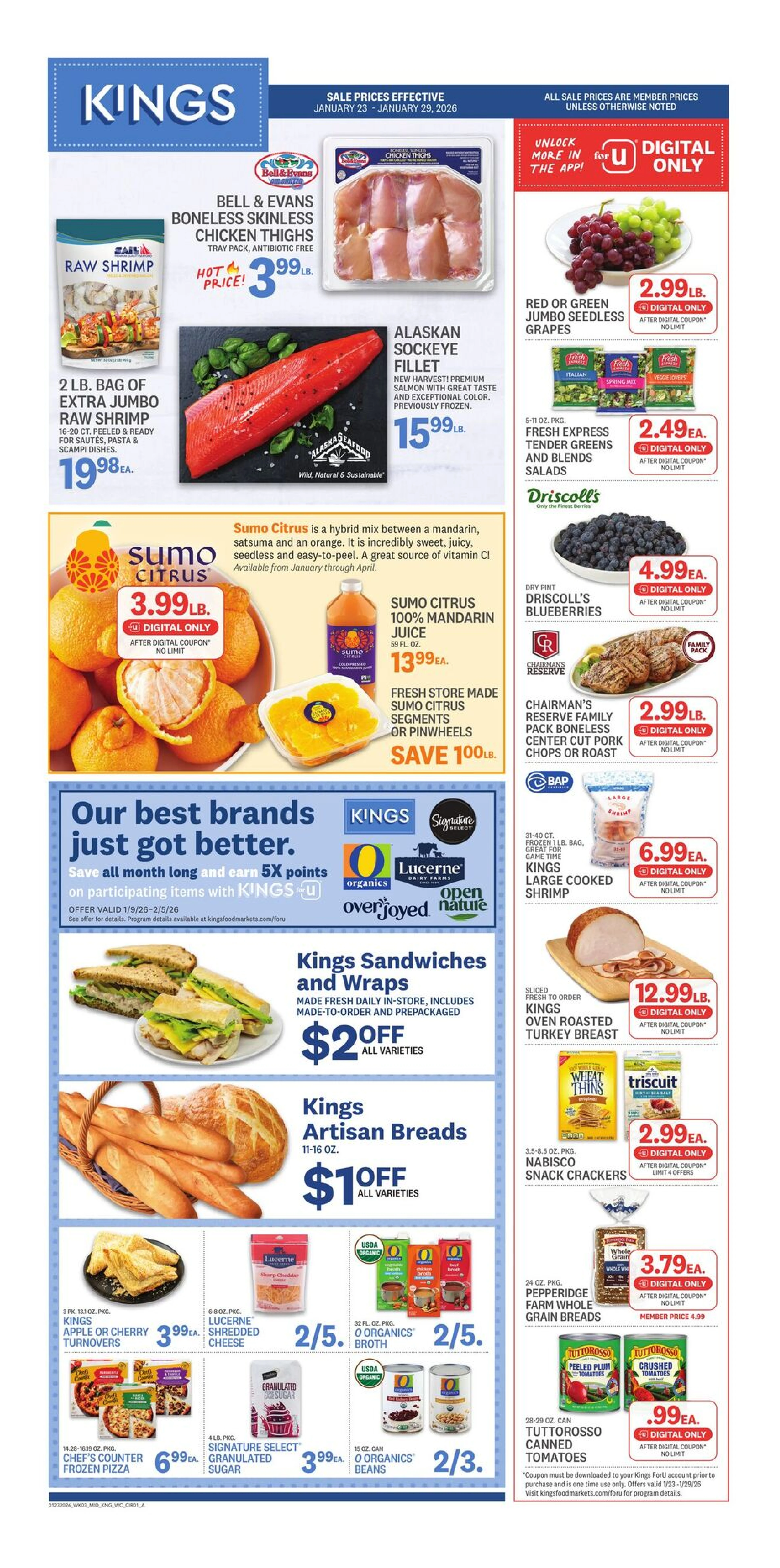 Kings Food Markets weekly ad page 1