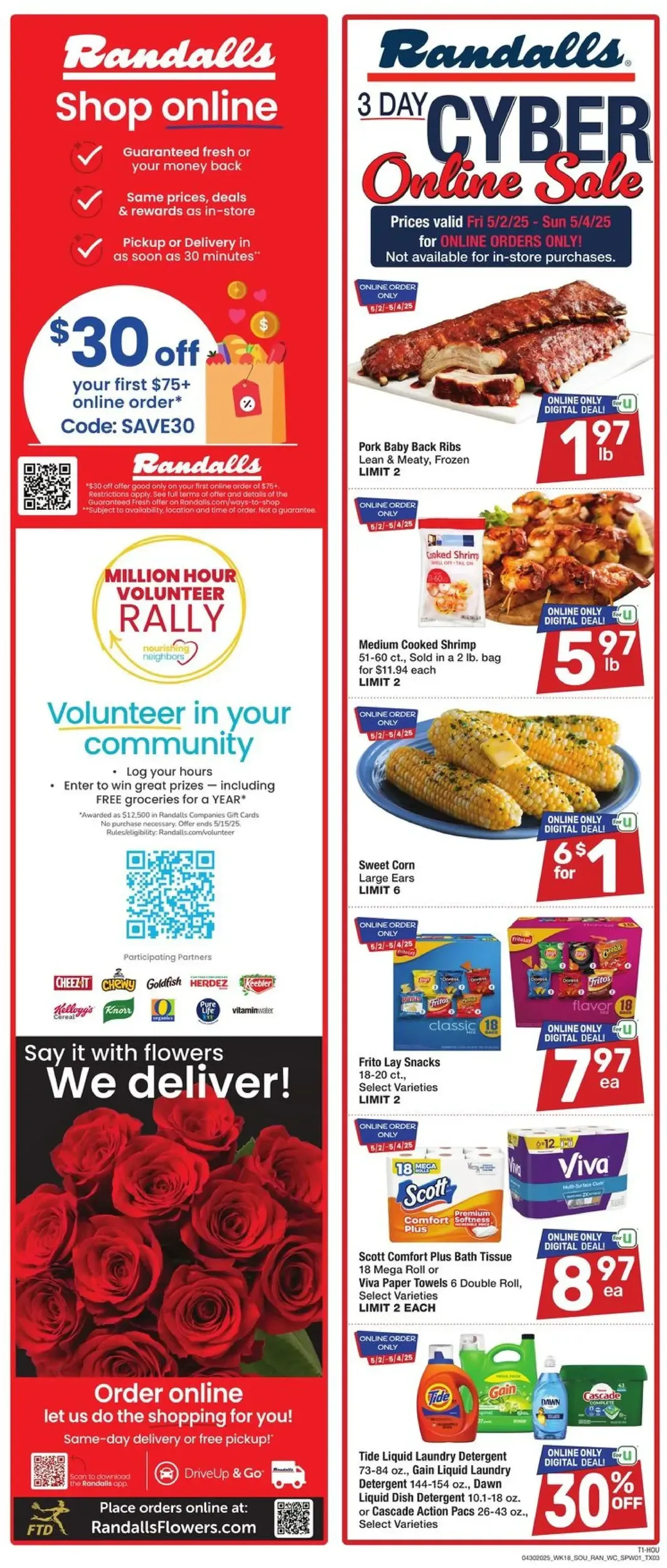 Randalls weekly ad page 1