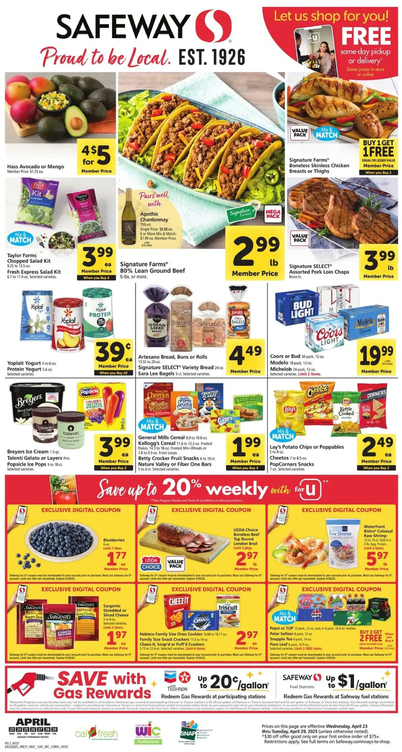 Safeway weekly ad page 1