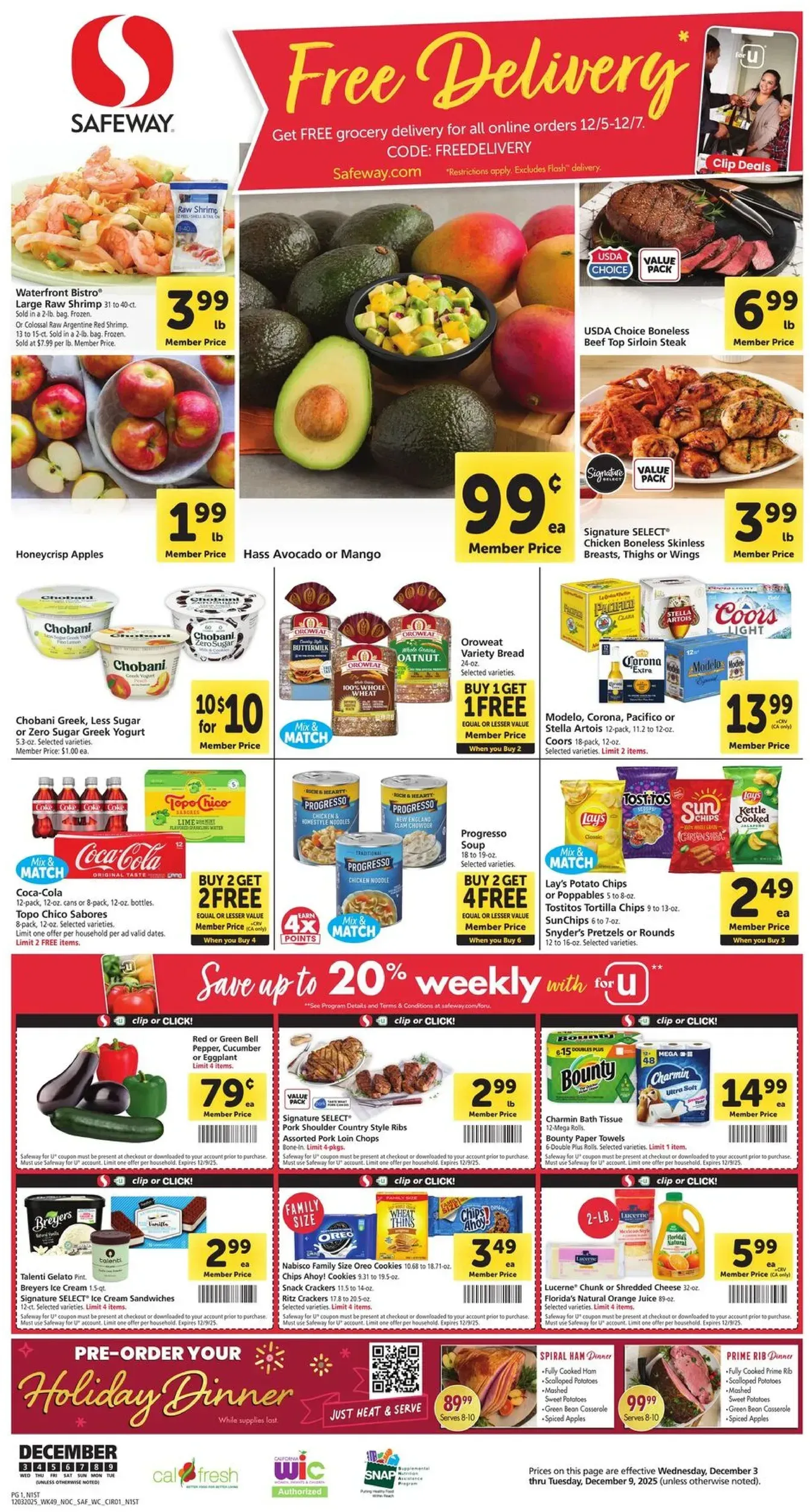 Safeway weekly ad page 1