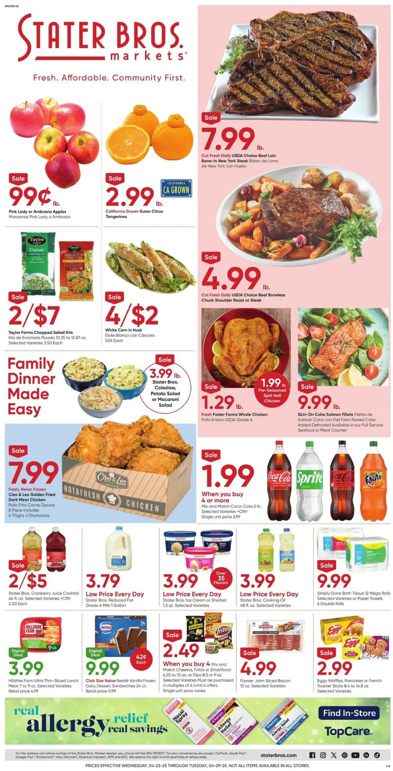 Stater Bros Markets weekly ad page 1