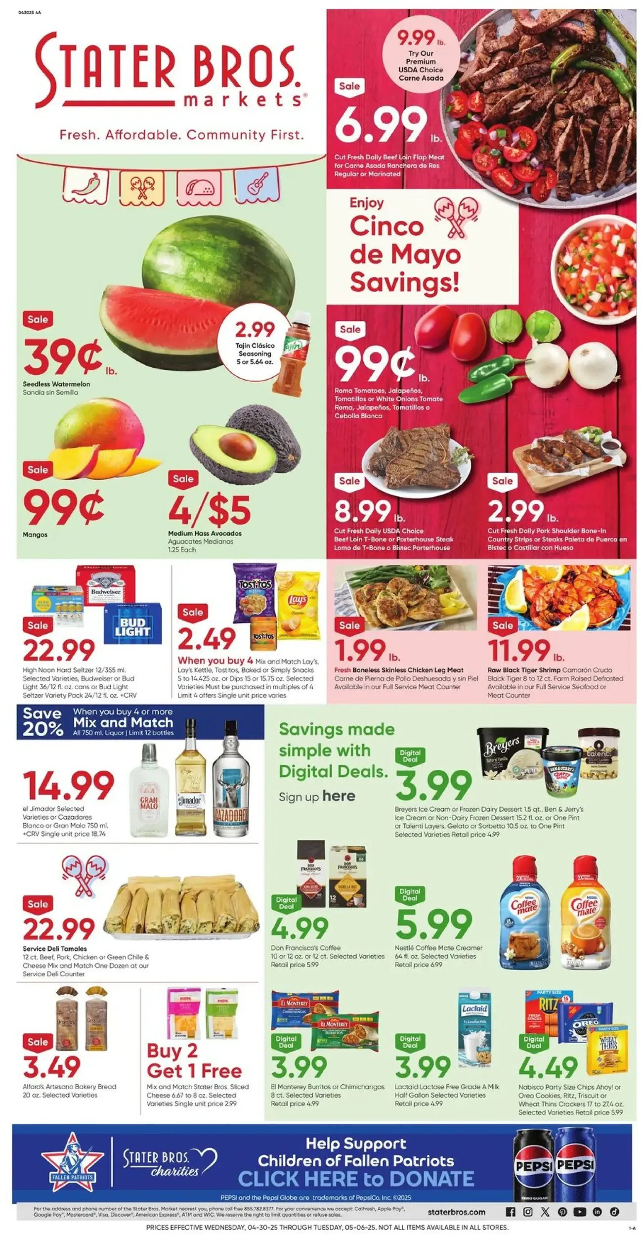 Stater Bros Markets weekly ad page 1