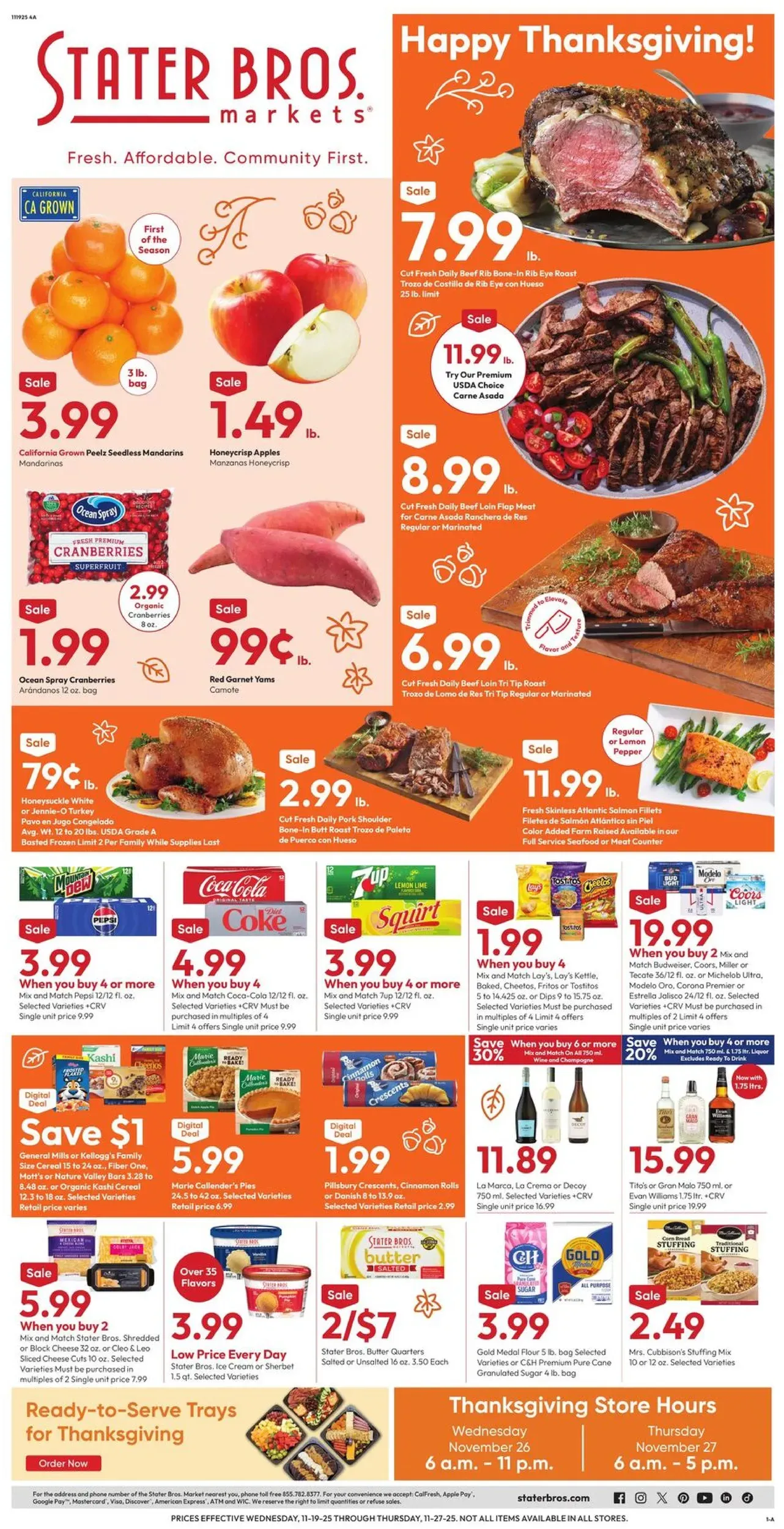 Stater Bros Markets weekly ad page 1