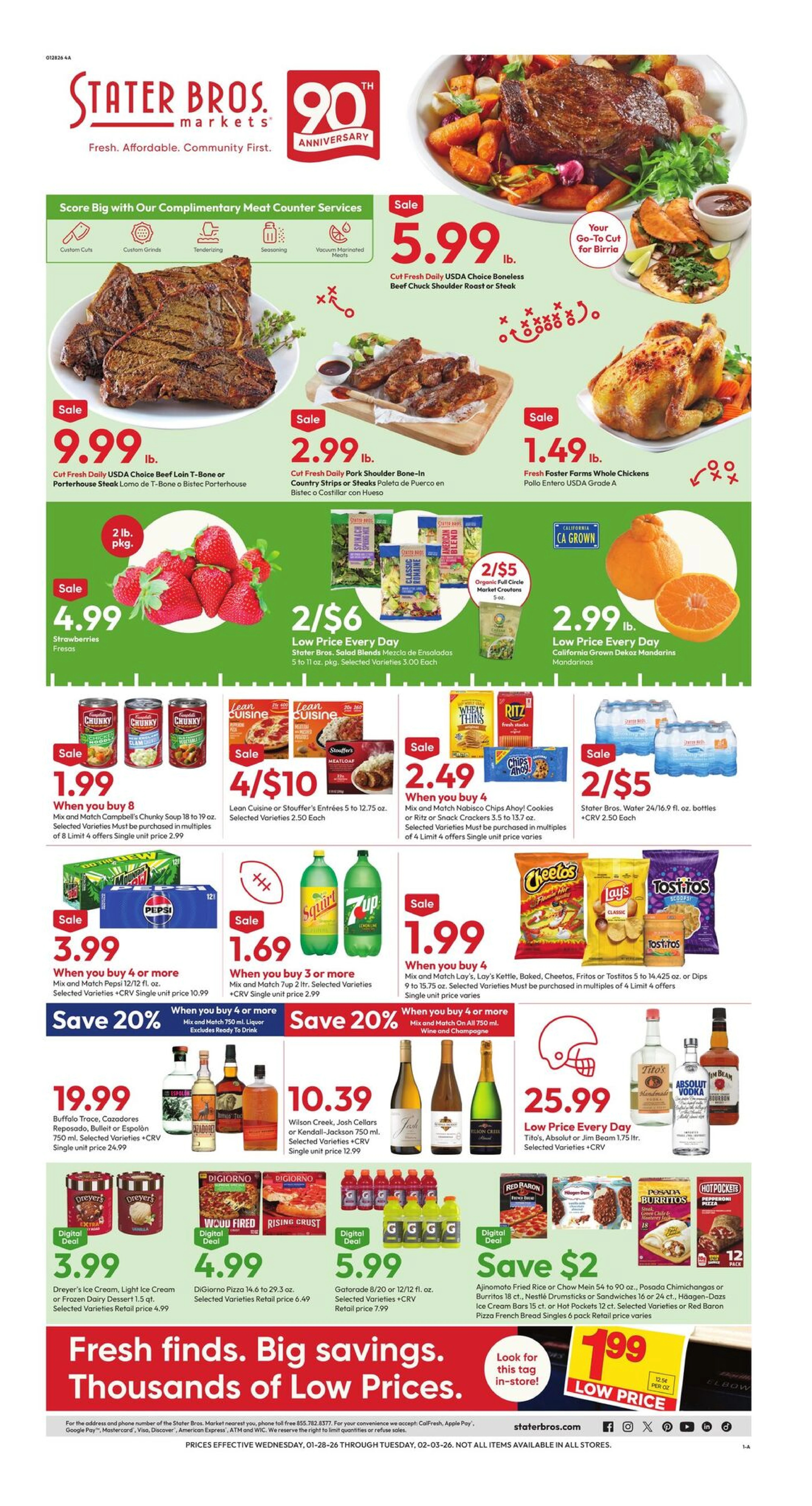 Stater Bros Markets weekly ad page 1
