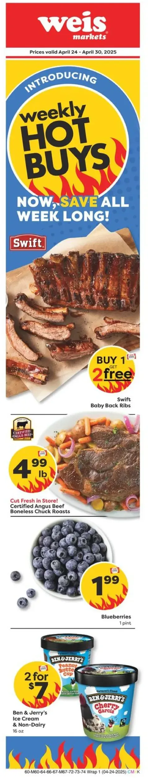 Weis Markets weekly ad page 1