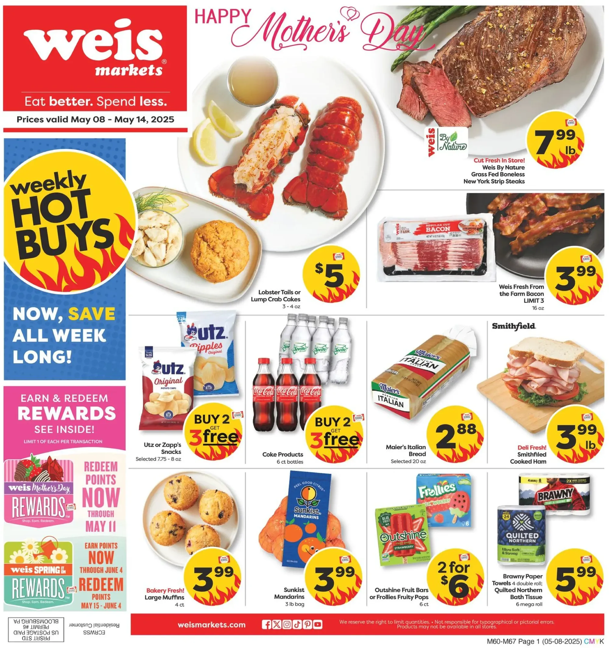 Weis Markets weekly ad page 1