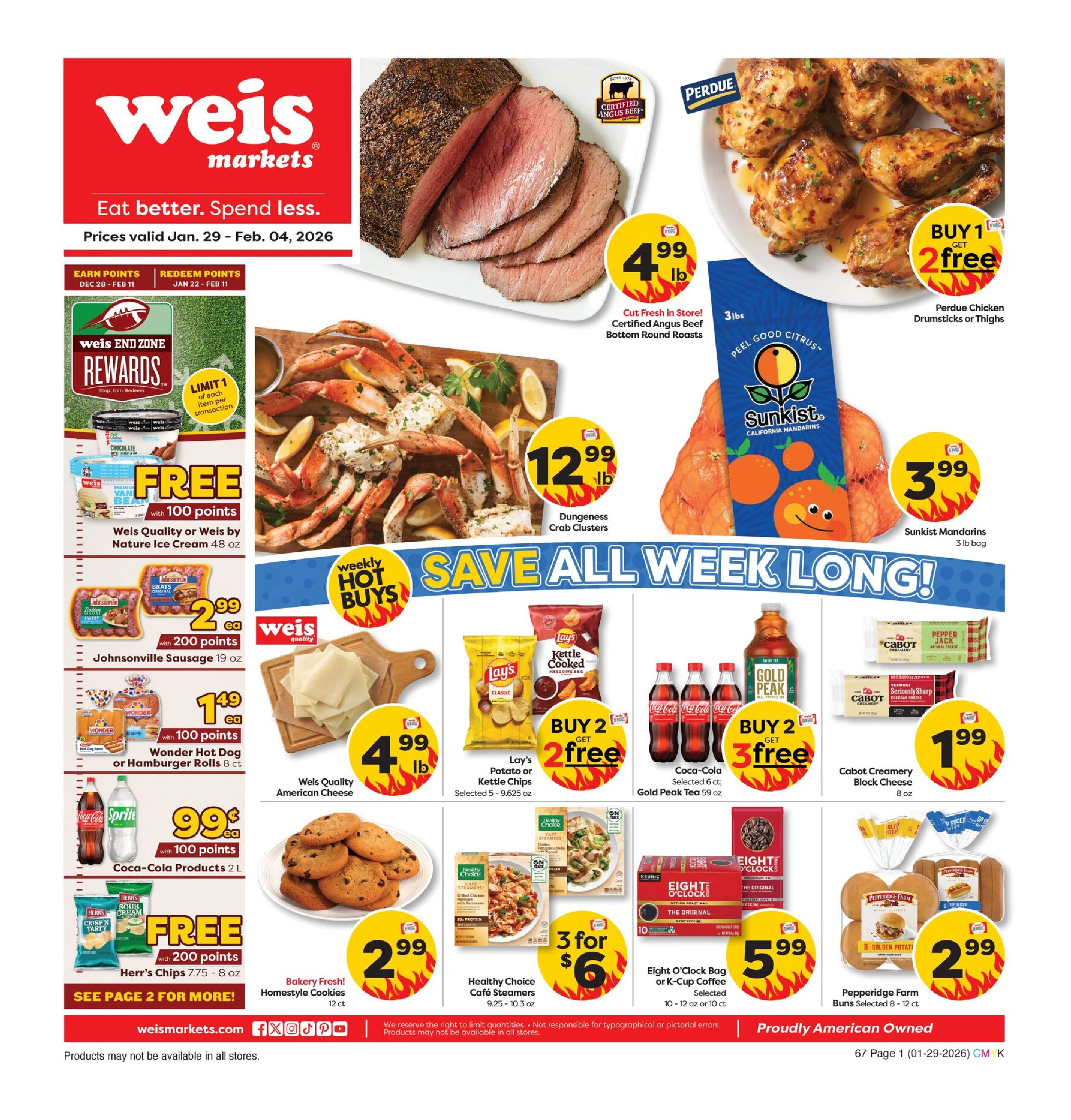Weis Markets weekly ad page 1